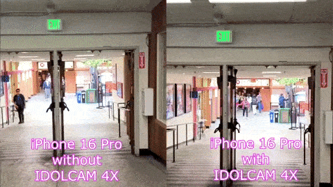 Low-light footage comparison with and without stabilization